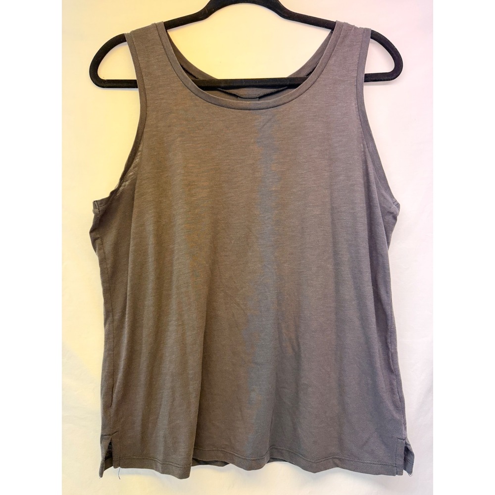 Patagonia Womens Charcoal Gray Organic Cotton Blend Tank Top Medium; Outdoors